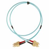 FO Patchcord Duplex SC/SC, 50/125æm OM3, LS0H-3, aqua, 1.0m