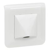 White Mosaic cable outlet complete with plate and screw fixing