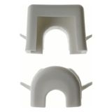 Cable + duct entry, surface-mtd, white