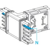 Tee, Canalis KSA100-250, aluminium conductors, 250A, fixed dimensions (A=B=C=165mm), white RAL9001