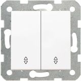 Karre-Meridian White (Quick Connection) Two Gang Switch-Two Way Switch