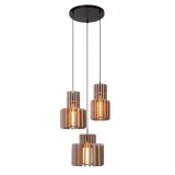 Lucide ROLLO - Hanging lamp - 3xE27 - Taupe