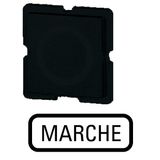 Button plate, black, MARCHE