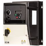 Variable frequency drive, 115 V AC, single-phase, 5.8 A, 1.1 kW, IP66/NEMA 4X, Brake chopper, 7-digital display assembly, Local controls, Additional P
