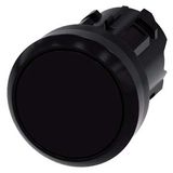 Pushbutton, 22 mm, round, plastic, black, pushbutton, flat, latching, Push-to-release 3SU1000-0AA10-0AA0-Z Y13