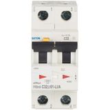 RCD/MCB combination, 32 A, 100 mA, MCB trip characteristic: C, 2p, RCD trip characteristic: LIA