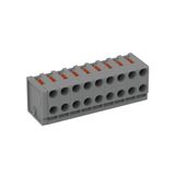 2-conductor female connector push-button PUSH WIRE® gray