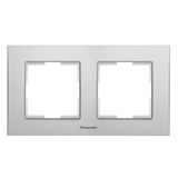Karre Plus Accessory Aluminium - Silver Two Gang Frame
