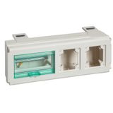 Tap off unit connector, Canalis KS, 32A, DIN rail equipped, 5 modules (18mm), polarity 3L+N+PE, Pratika power sockets