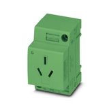 Socket outlet for distribution board Phoenix Contact EO-I/UT/LED/GN 250V 10A AC