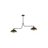 Sandy Black Metal Outside  Gold Metal Inside  LED E27 2x12 Watt 230 Volt  IP20 Bulb Excluded  L: 113 W: 19 H: 70 cm Fixed height Adjustable