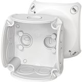 Junction box for indoor installation, grey, IP 66, with el. membranes, 84x84x55mm, without terminals (62000440)