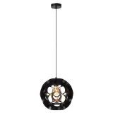 Lucide HANNELORE - Hanging lamp - Ø 30 cm - 1xE27 - Black