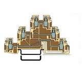 Three level terminal, 2.5mmý, beige, Type TLD.2, both sides