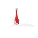 ETERFAN SHINY RED/TRANSPARENT CEILING FAN WITH DC