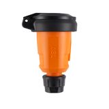 Hightech connector, French/Belgian, Elamid, orange, self-closing hinged lid, contact protection, IP54, Typ 1580
