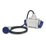 2-WAY ADAPTOR 2P+E 16A IP66 W/CABLE