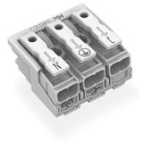 Lighting connector push-button, external without ground contact white
