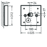 Wall and ceiling luminaire Olisq Q Diffuser White square ET 15W 2000lm Lambertian (L) IP40 IK03 3 SDCM