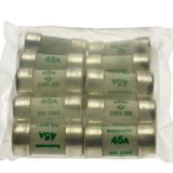 Fuse-link, low voltage, 45 A, AC 240 V, BS1361, 17 x 35 mm, BS