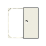 SRS-2-R-85BL Cover plate - free@home / KNX 2-gang sensors - Scene - Right - Soft White for Switch/push button Two-part rocker White - Sky Niessen