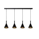 GIPSY Pendant  4x E27 Black Concrete