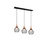 Valeria pendant 3-pc E27 matt black