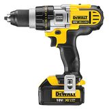 18 V XRP XR-Drill Li-ion. The set includes 2x3.0Ah batteries, charger, suitcase