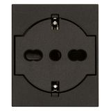 Flat 2P+E P40 Universal outlet black