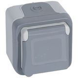 Socket outlet Plexo IP 55 - BS - 13 A - 2P+E - surface mounting - grey