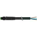M8 male 0° A-cod. with cable Lite PVC 4x0.25 bk UL/CSA 10m