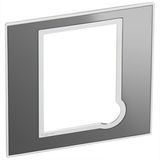 British standard plate Arteor for 13 A fused connection unit - reflective stainless steel