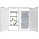 Media combi-enclosure frame and doors, horizontal 4-rows