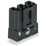 Plug for PCBs straight 3-pole black