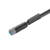 Sensor-actuator Cable (assembled), One end without connector, M12, Num