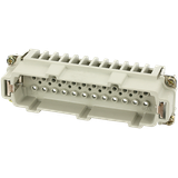 B24 male 24-pole, crimp t., 500 V, 16 A