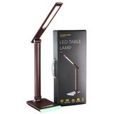 LED Table Lamp 7W Leather 2800K-6000K Dimmable USB 5V 2.1A + RGB Touch Light THORGEON