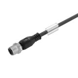 Sensor-actuator Cable (assembled), One end without connector, M12, Num