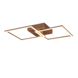 Trail LED ceiling lamp 2-pc coffee brown