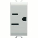 USA STANDARD SOCKET-OUTLET 250/125V ac - 2P+E 15A - 1 MODULE - SATIN WHITE - CHORUSMART