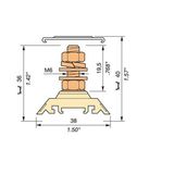 H35/16.F6.19.1 STUD TERMINAL M6, BEIGE