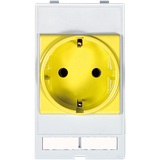 MODLINK MSDD SOCKET INSERT GERMANY 250VAC/16A yellow