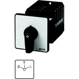 Star-delta switches, T5B, 63 A, rear mounting, 4 contact unit(s), Contacts: 8, 60 °, maintained, With 0 (Off) position, 0-Y-D, Design number 15067