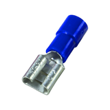 Flat connector sleeve (female) 1.5-2.5/6.3x0.8 blue insulated PC