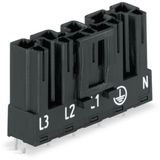 Plug for PCBs straight 5-pole black