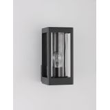 Dark Grey Aluminum & Clear Glass LED E27 1x12 Watt 220-240 Volt Bulb Excluded IP54 L: 11 W: 15 H: 24.5 cm