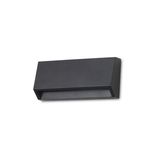 Wall fixture IP65 Grove Opaque Rectangular Short LED 1.4W 4000K Black 95lm