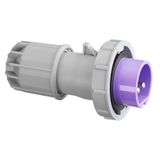 CEE plug, IP67, 16A, 2-pole, 24V, purple