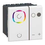 Color lighting dimmer Mosaic - 1 area - white - 2 modules