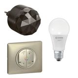 Ambiances Couleurs Céliane starter pack with Netatmo wireless control, mobile Control socket and color bulb - titanium